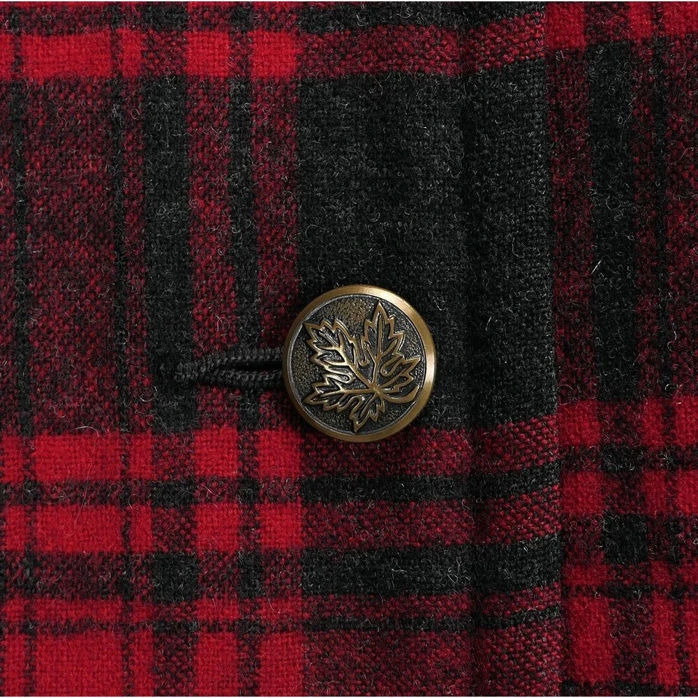 VTG Pendleton Traveller Buffalo Plaid Virgin Wool Shirt Jacket S/M True '50s VTG - Picture 6 of 13